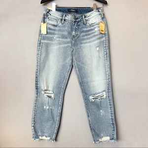 Silver Jeans Co Aiko Slim Crop Jeans Straight Leg